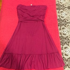 Free People purple strapless dress